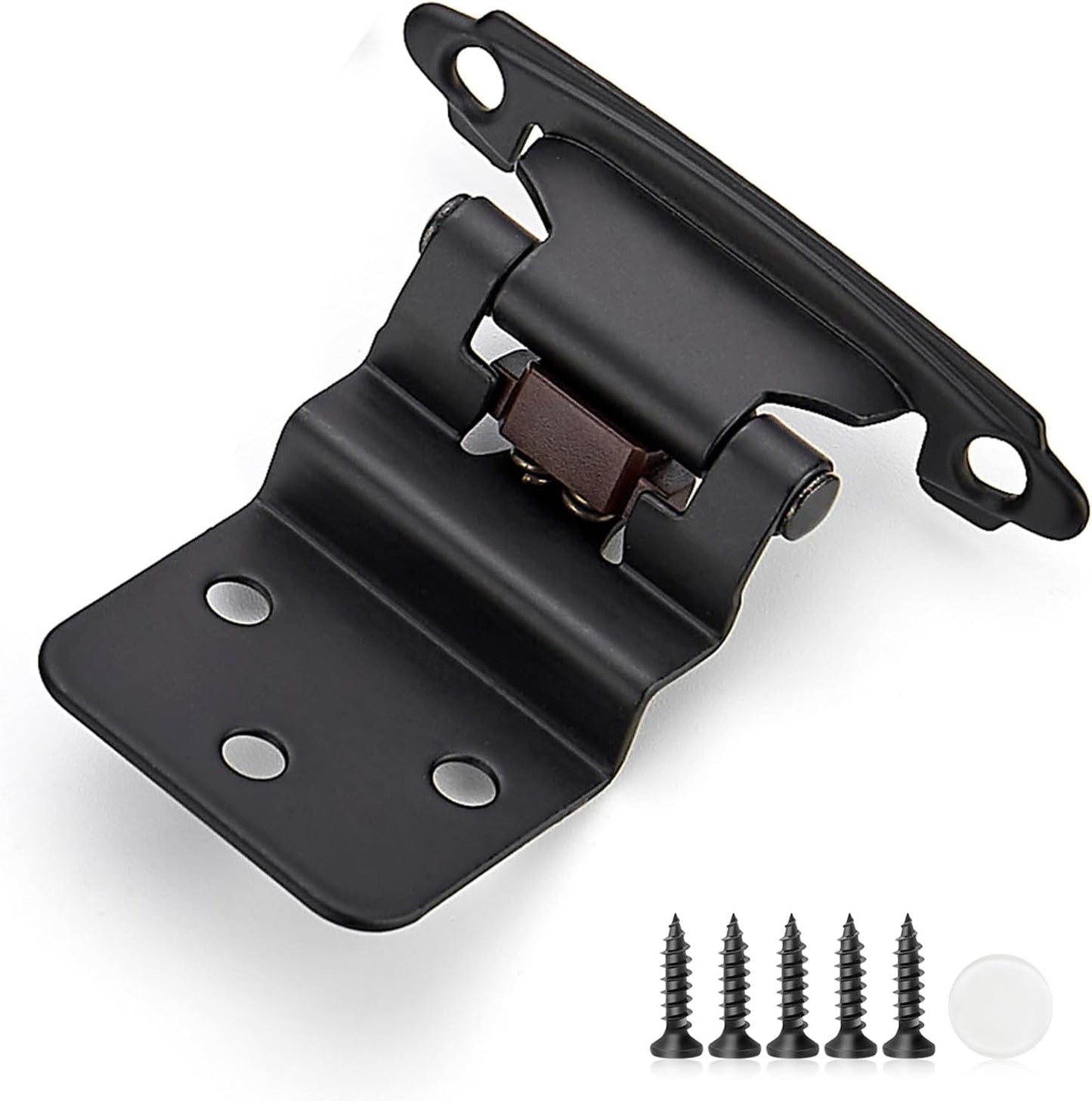 30 Pack Black Cabinet Hinges - Self Closing & Easy Install