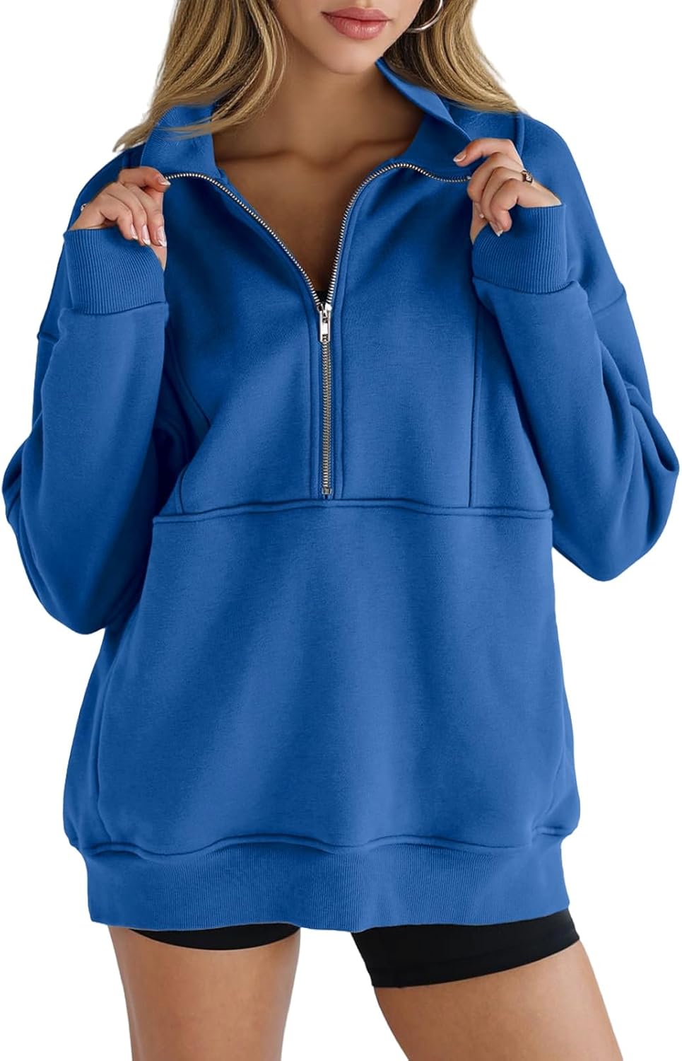 Women's Half Zip Sweatshirts with Pockets for Cozy Comfort