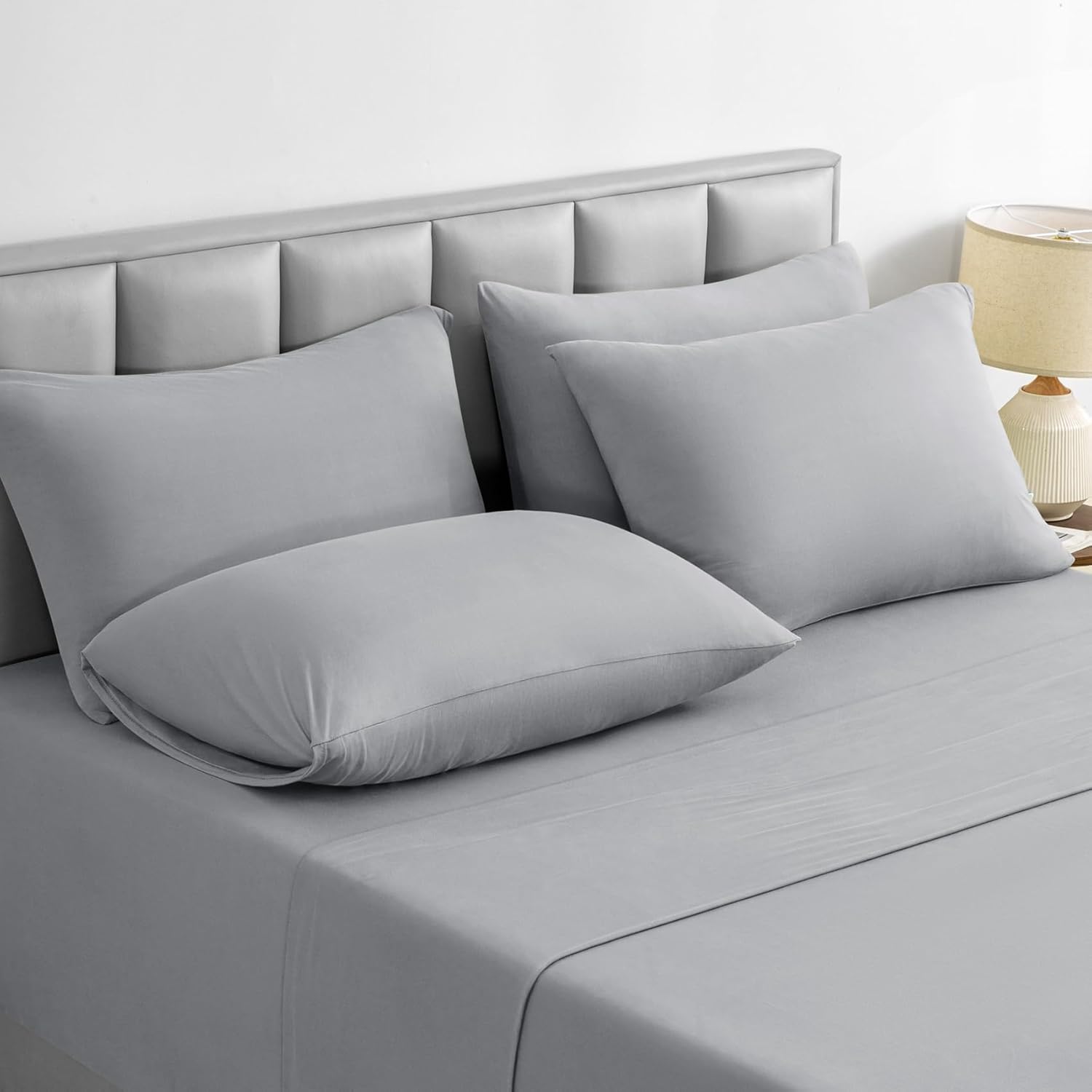 BYSURE Jersey Knit Queen Sheet Set for Ultimate Comfort