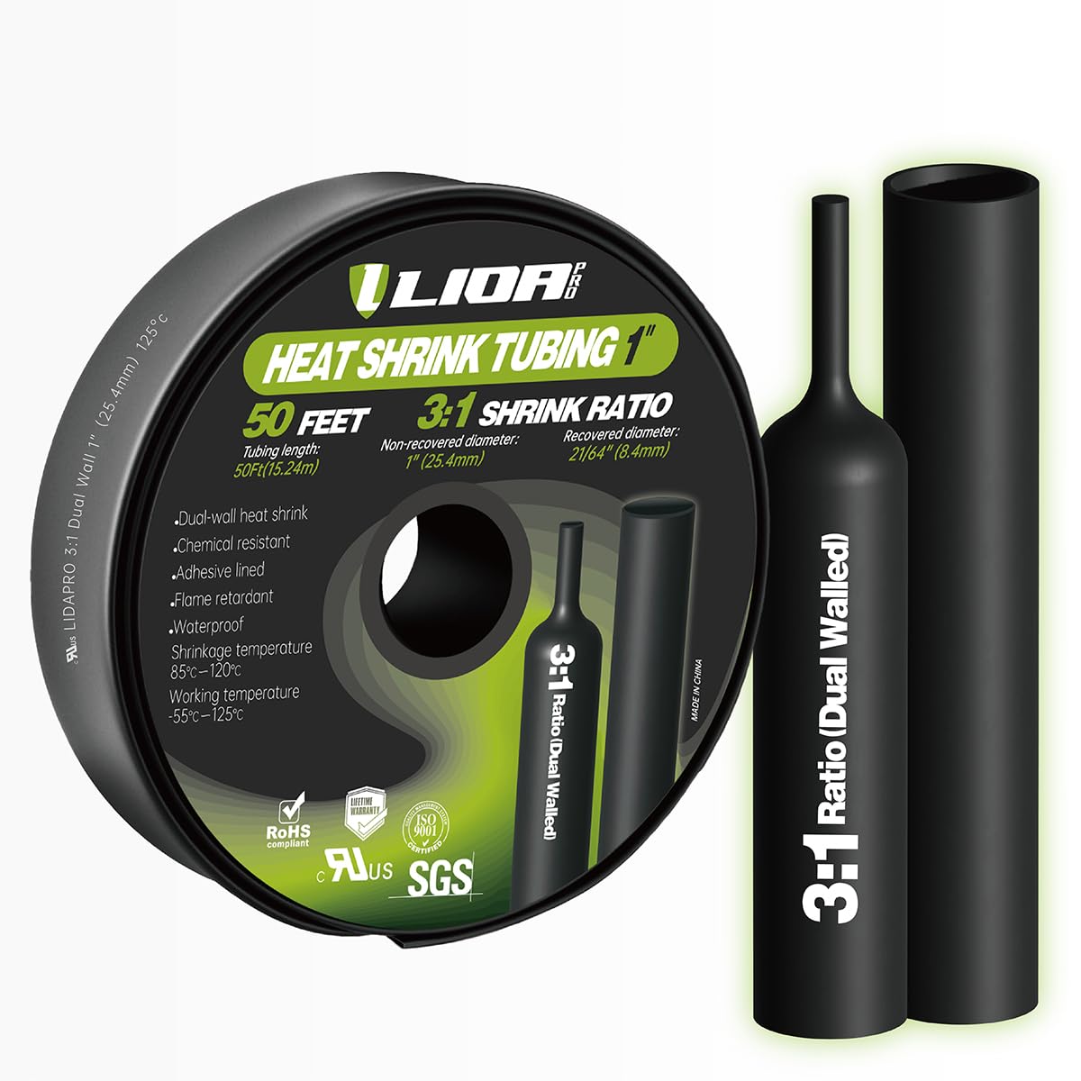 Heat Shrink Tubing 50 Feet Roll for Industrial Applications