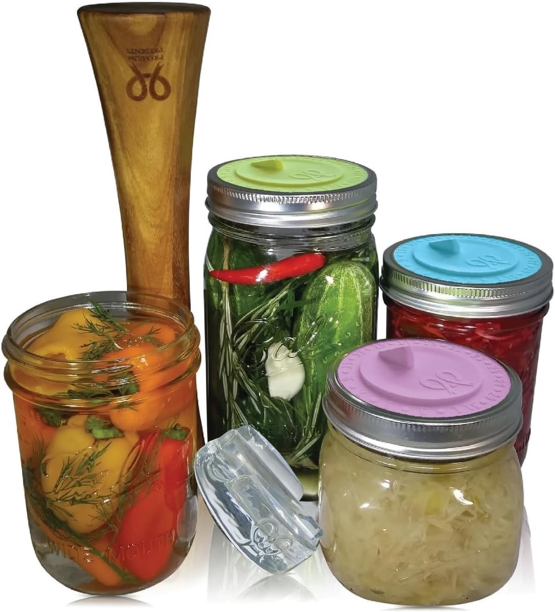 Complete DIY Fermentation Kit for Wide Mouth Mason Jars