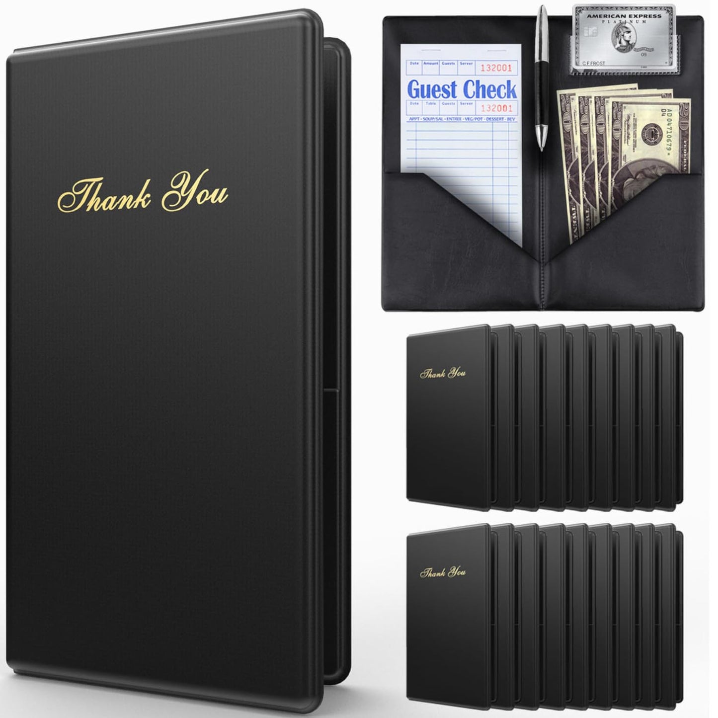 Budgetizer Check Presenters 20 Pack Durable Guest Check Holders