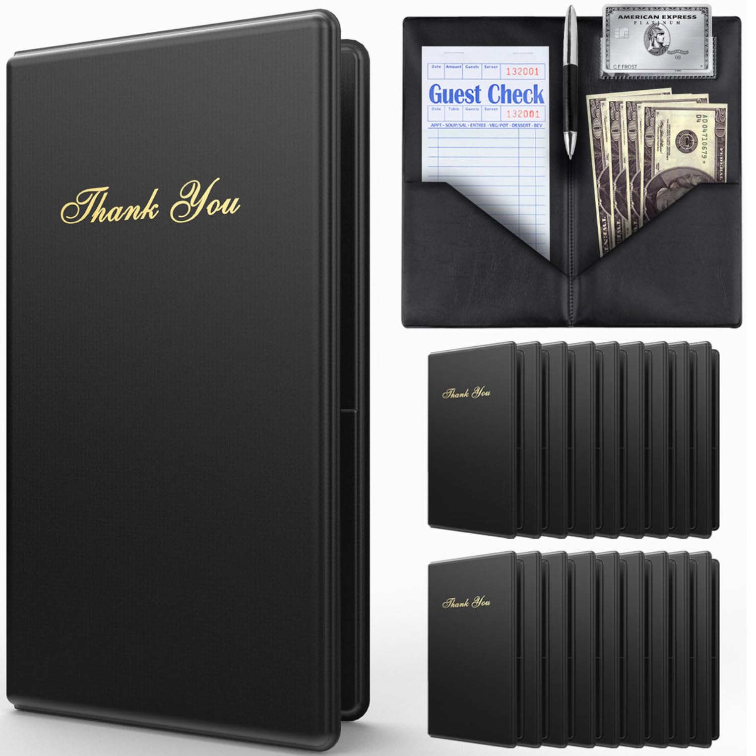Budgetizer Check Presenters 20 Pack Durable Guest Check Holders