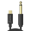 Guitar to USB C Cable - 6 ft Instrument Line-in for Recording