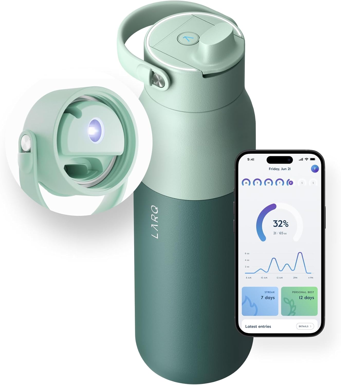LARQ Bottle PureVis 2 - Self-Cleaning UV Water Purifier