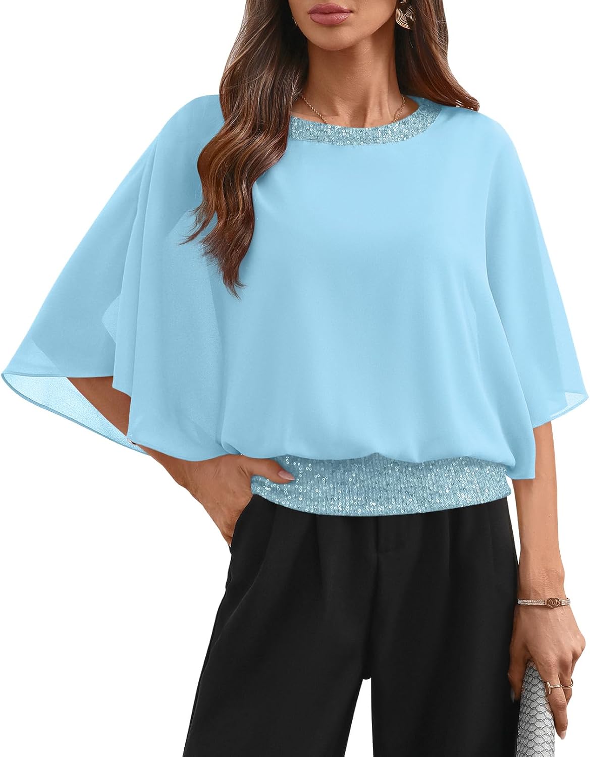 Sequin Dressy Top for Women - Elegant Formal Blouse for Events