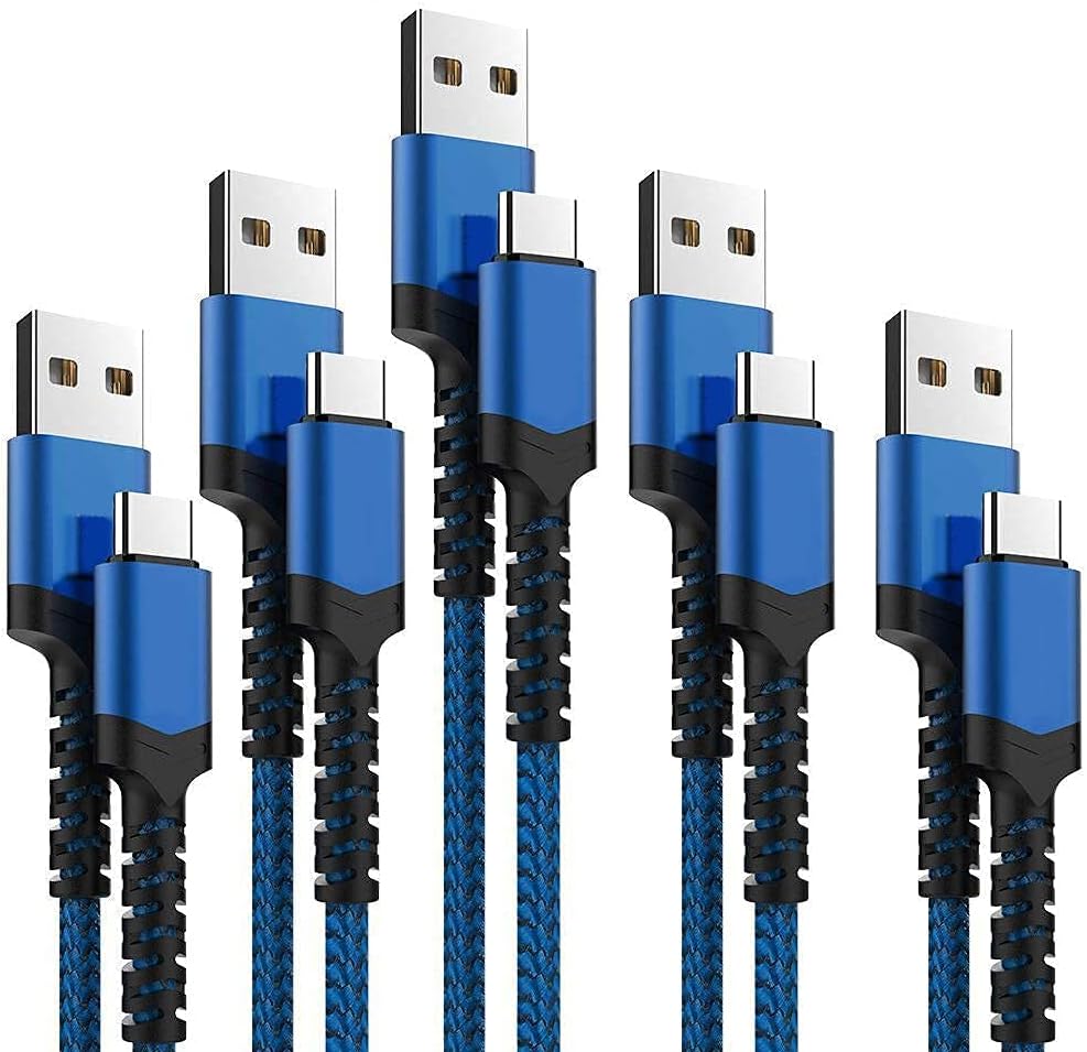 Fast Charge USB C Cable Pack - Samsung/LG/Google-Moto Compatible