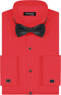 FAHIZO Men's White Tuxedo Shirt with Wing Collar - Complete Outfit