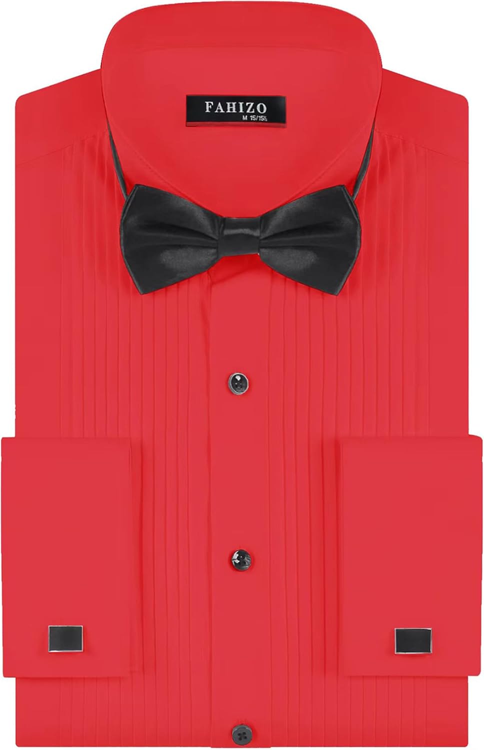 Stylish Men's White Tuxedo Shirt with Wing Collar & Accessories