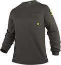 FR Shirts for Men 7.1oz Round Neck Flame Resistant Long Sleeve - Work
