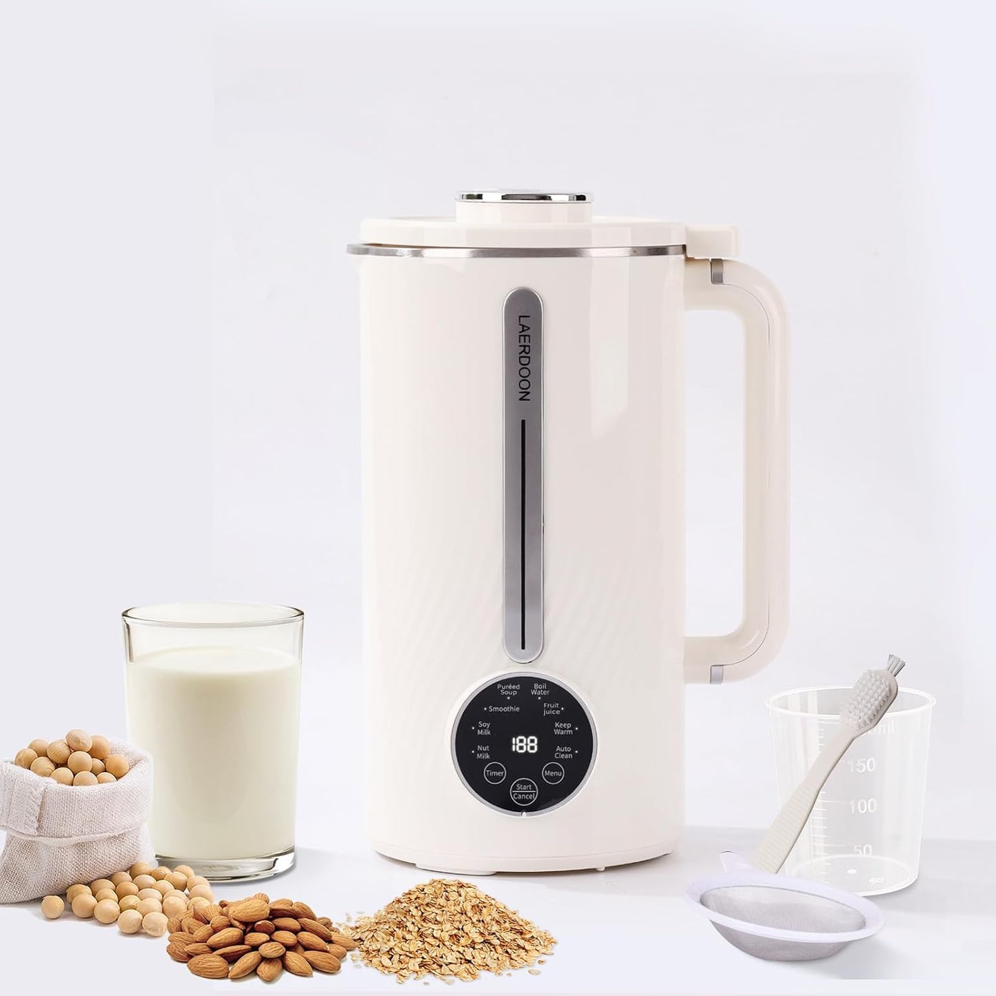 8-in-1 LAERDOON Nut Milk Maker - 34oz Automatic