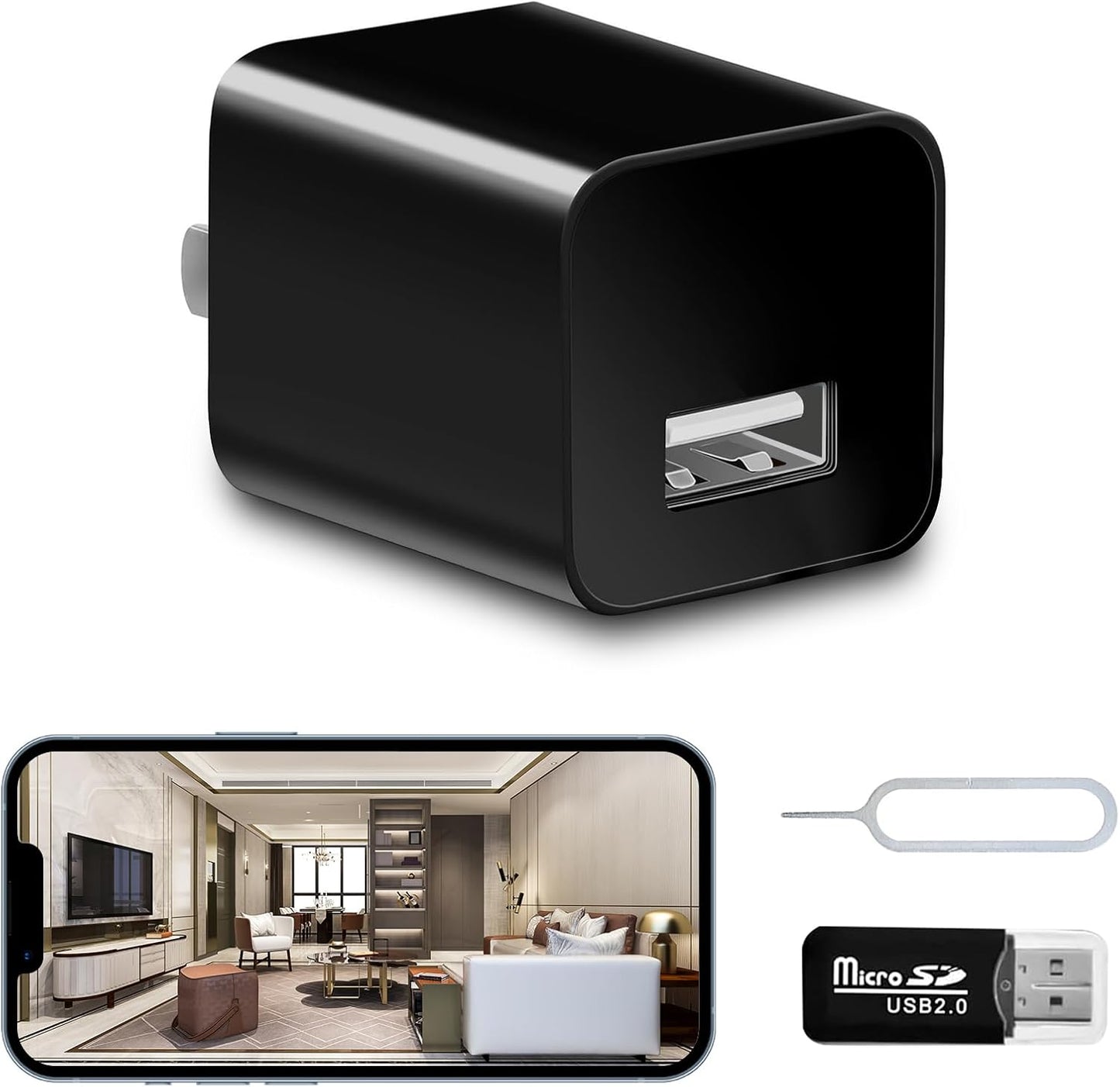 USB Charger Camera - Full HD 1080P Mini Wireless Nanny Cam