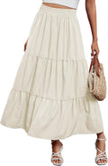 Arolina Maxi Skirt for Women - Flowy Boho High Waist Summer Skirt