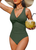Holipick Women Tummy Control One Piece Swimsuit - Slimming Full twist