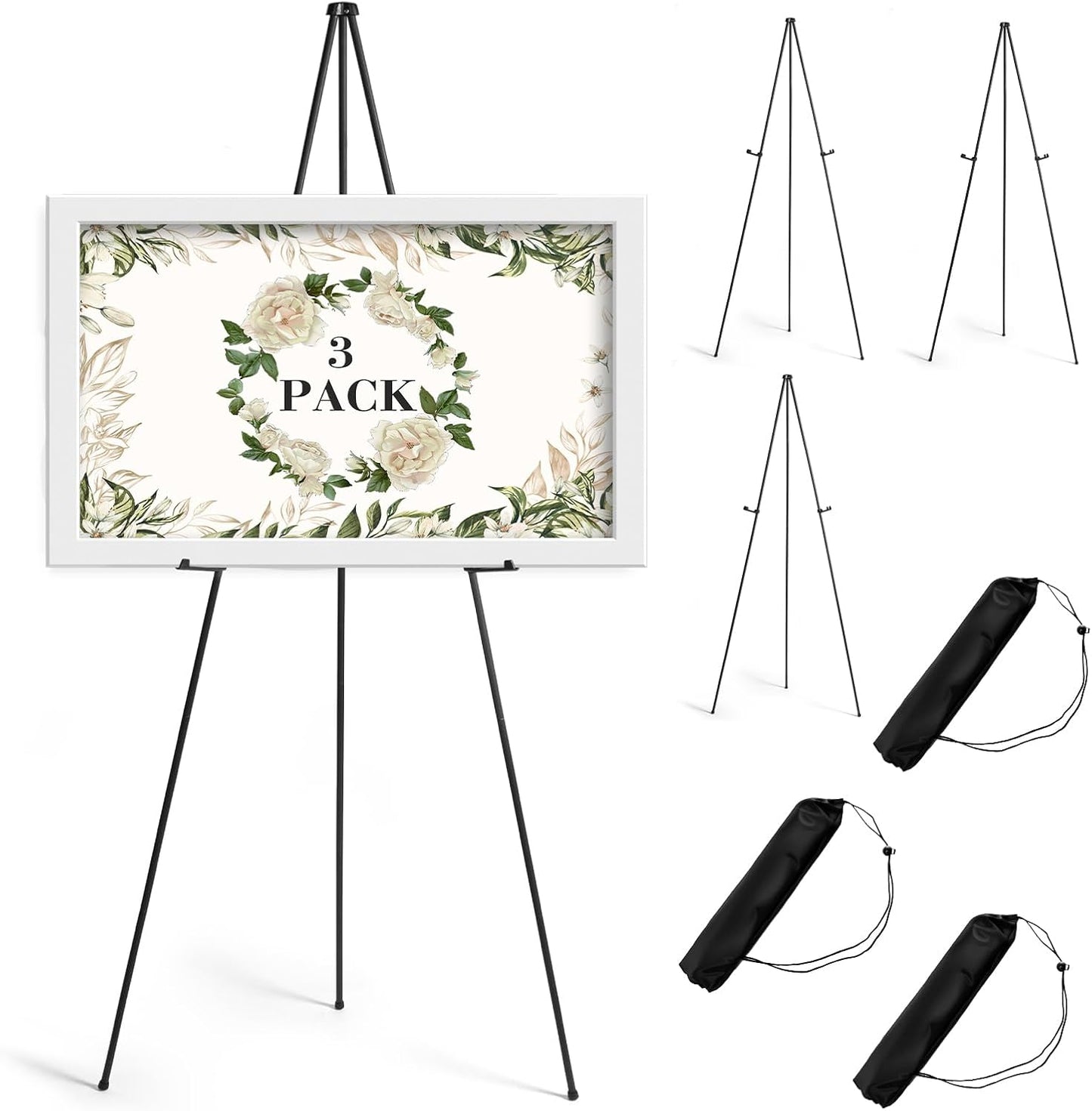 63in Portable Easel Stand for Sign Display and Painting Needs