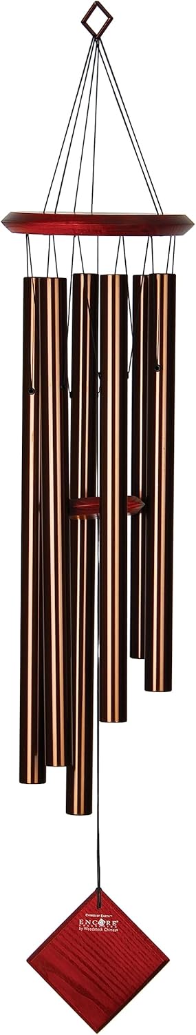 Woodstock Wind Chimes for Outside - 37in Bronze Tone Decor