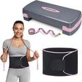 Adjustable Height Aerobic Stepper Set with Risers - Compact Home