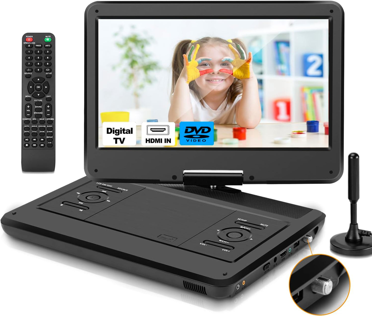 Feihe 16.5 Portable TV/DVD Player Combo with Large HD Screen