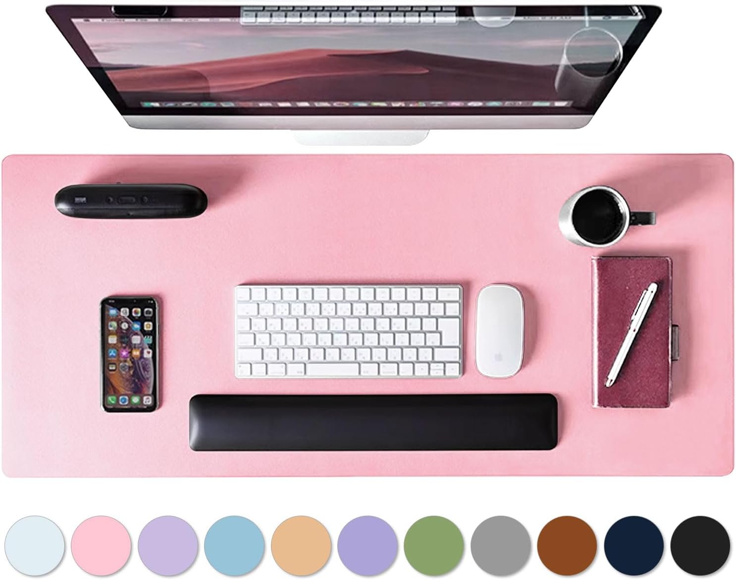 Waterproof Pink Desk Pad for Stylish Desk Protection