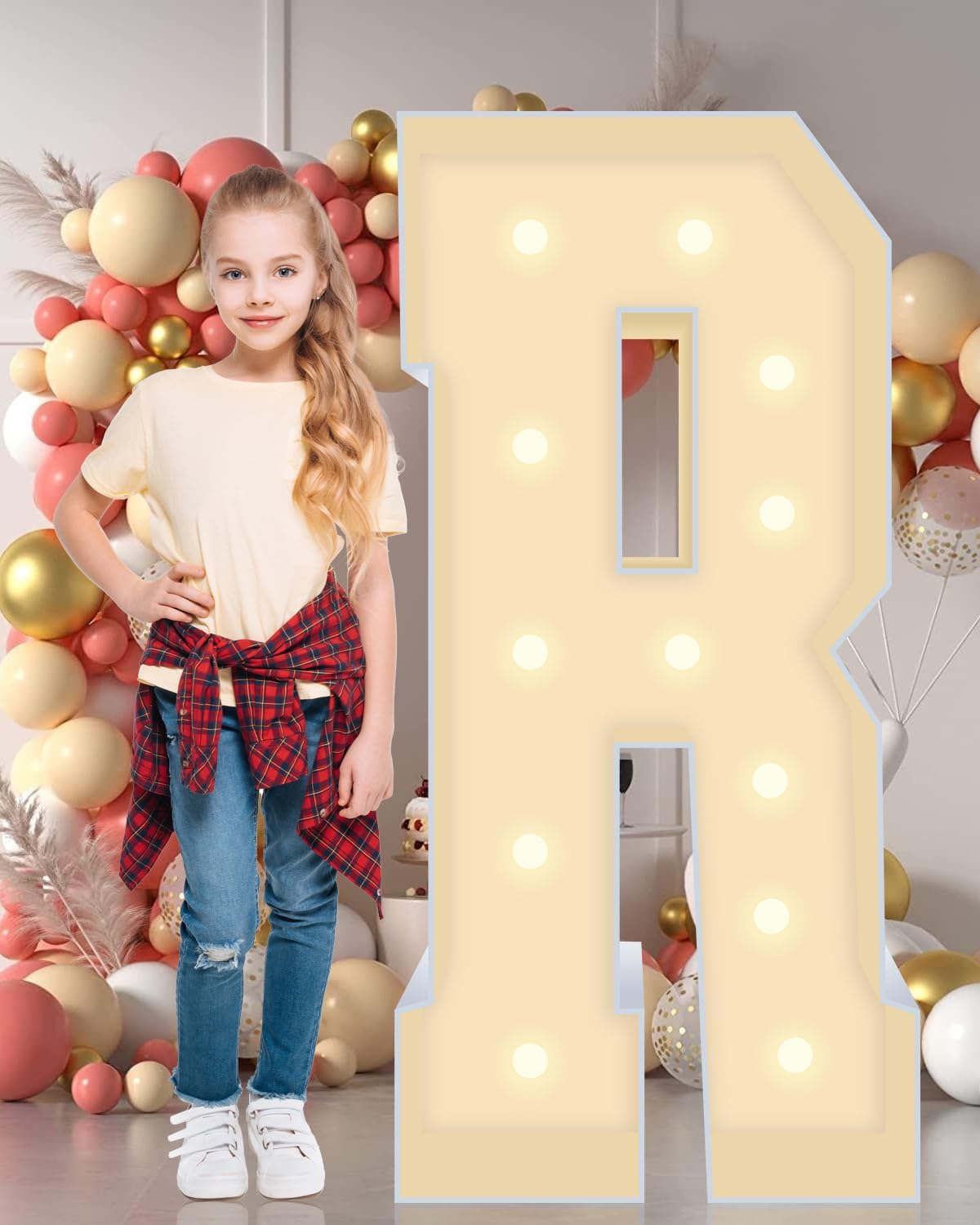 4ft Light Up Marquee Letters R Sign for All Occasions Fun