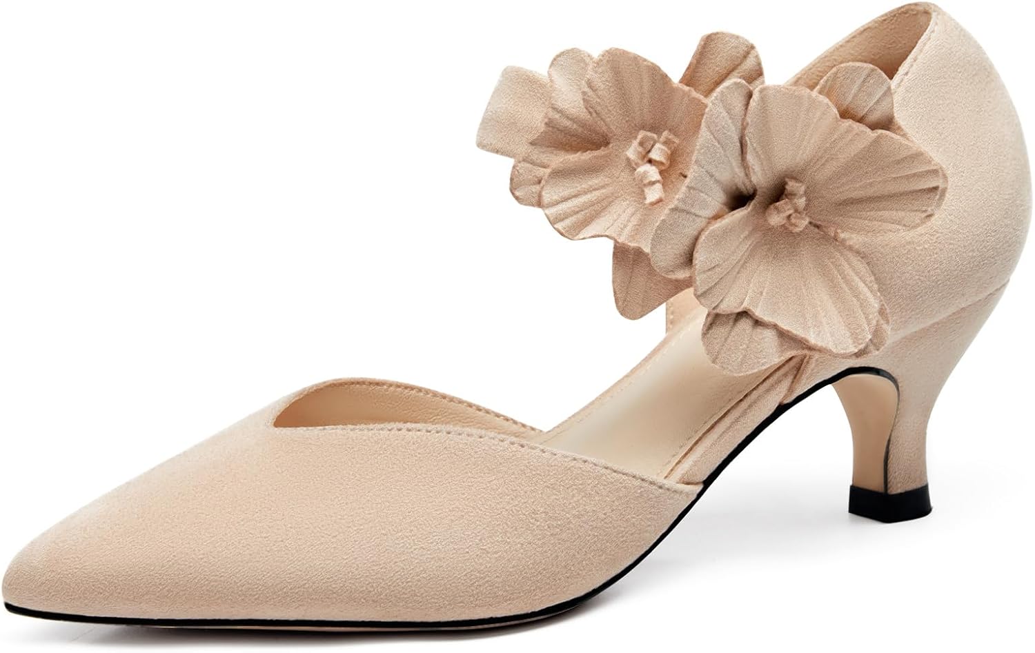 Coutgo Womens Low Kitten Heels Dressy Shoes for Any Occasion