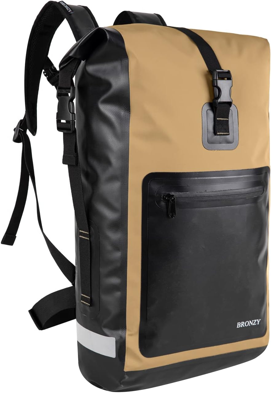 BRONZY 30L Waterproof Backpack: Keep Gear Dry!