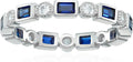 Platinum-Plated Sterling Silver Eternity Band Ring - Elegant Everyday