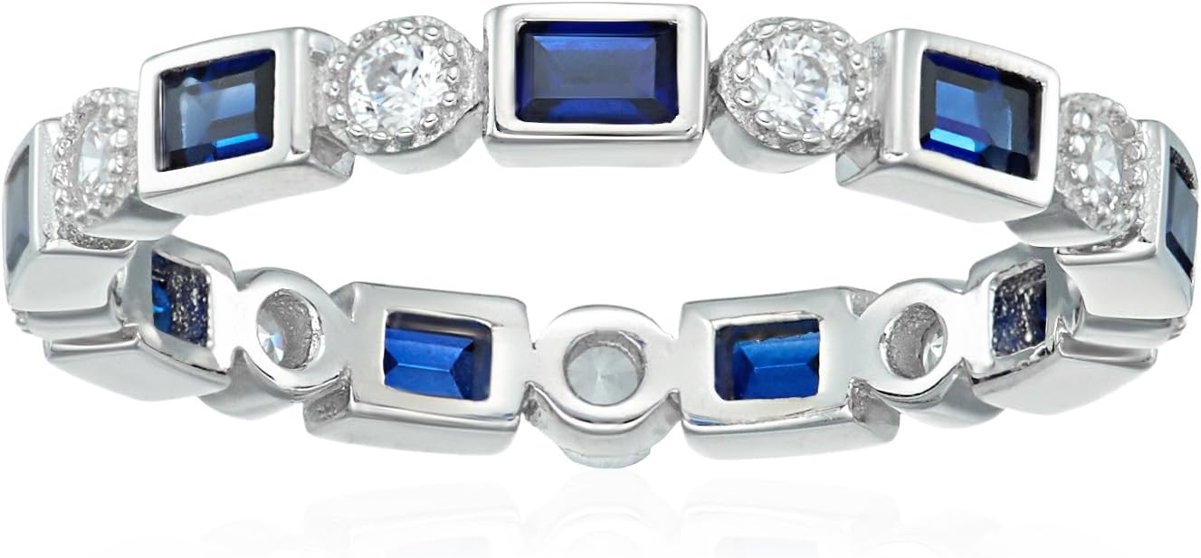 Eternity Band Ring with Created Gem Accents for Elegant Style