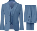Boys' Slim Fit Formal Tuxedo Suit Set - 3 Piece Jacket Vest Pants