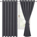 Hiasan Grommet Blackout Curtains 70 x 63 in Dark Grey - Set of 2