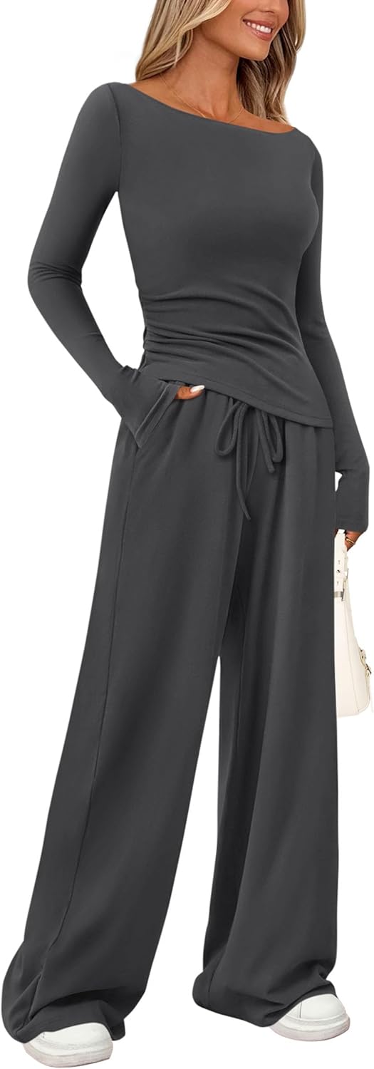 PRETTYGARDEN Women's 2 Piece Lounge Sets for Chic Comfort