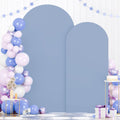 Dusty Blue Arch Covers 7.2 and 6ft Stretchy Backdrop Set - Elegant