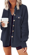 Yanekop Waffle Knit Shacket for Women - Cozy Oversized Layer