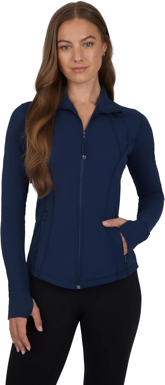 90 Degree By Reflex Full Zip Running Track Jacket for Women