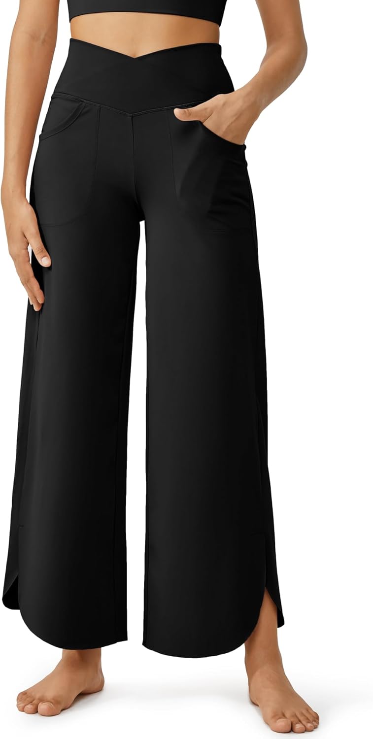 G4Free Wide Leg Pants for Women - Stylish Ankle Length Yoga Wear