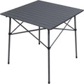 PORTAL Lightweight Aluminum Folding Square Table for 4 - Compact