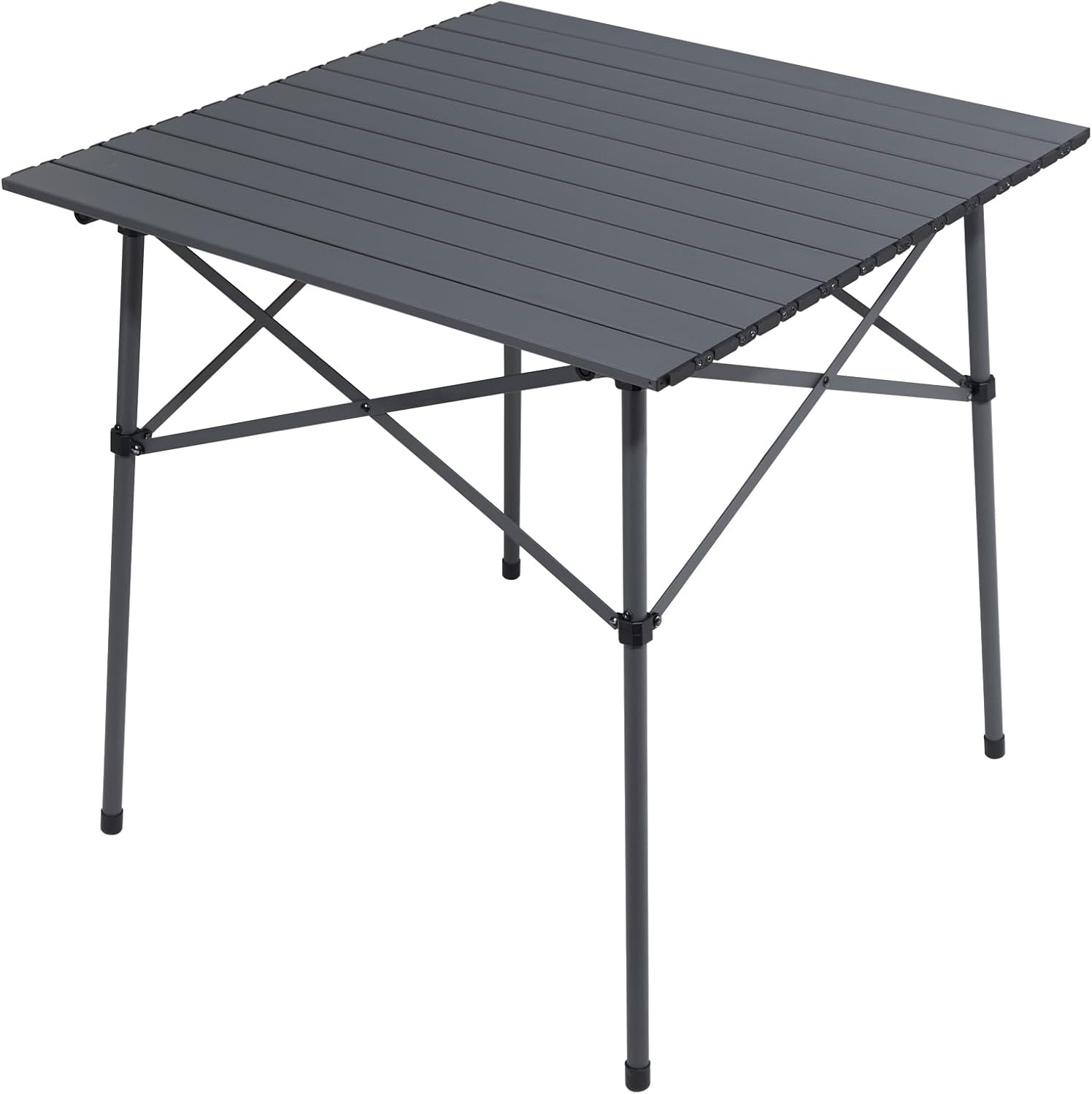 PORTAL Lightweight Aluminum Folding Square Table for 4 People