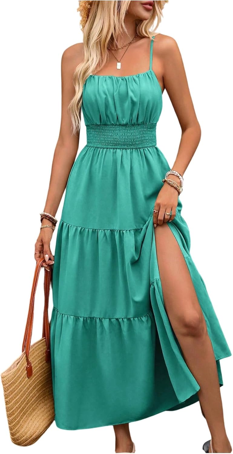 Women's Boho Maxi Dress for Wedding Guest and Vacation Style
