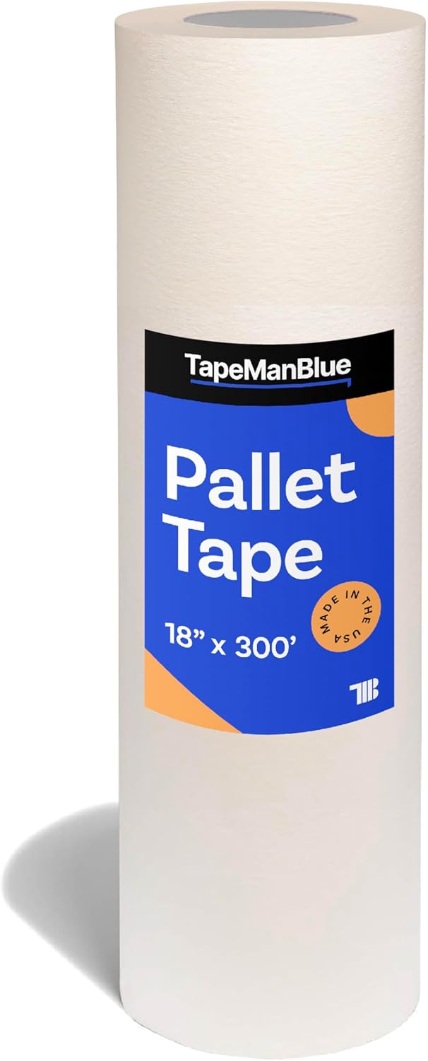 TapeManBlue Pallet Tape for Screen Printing, 18 Inch x 300 Foot