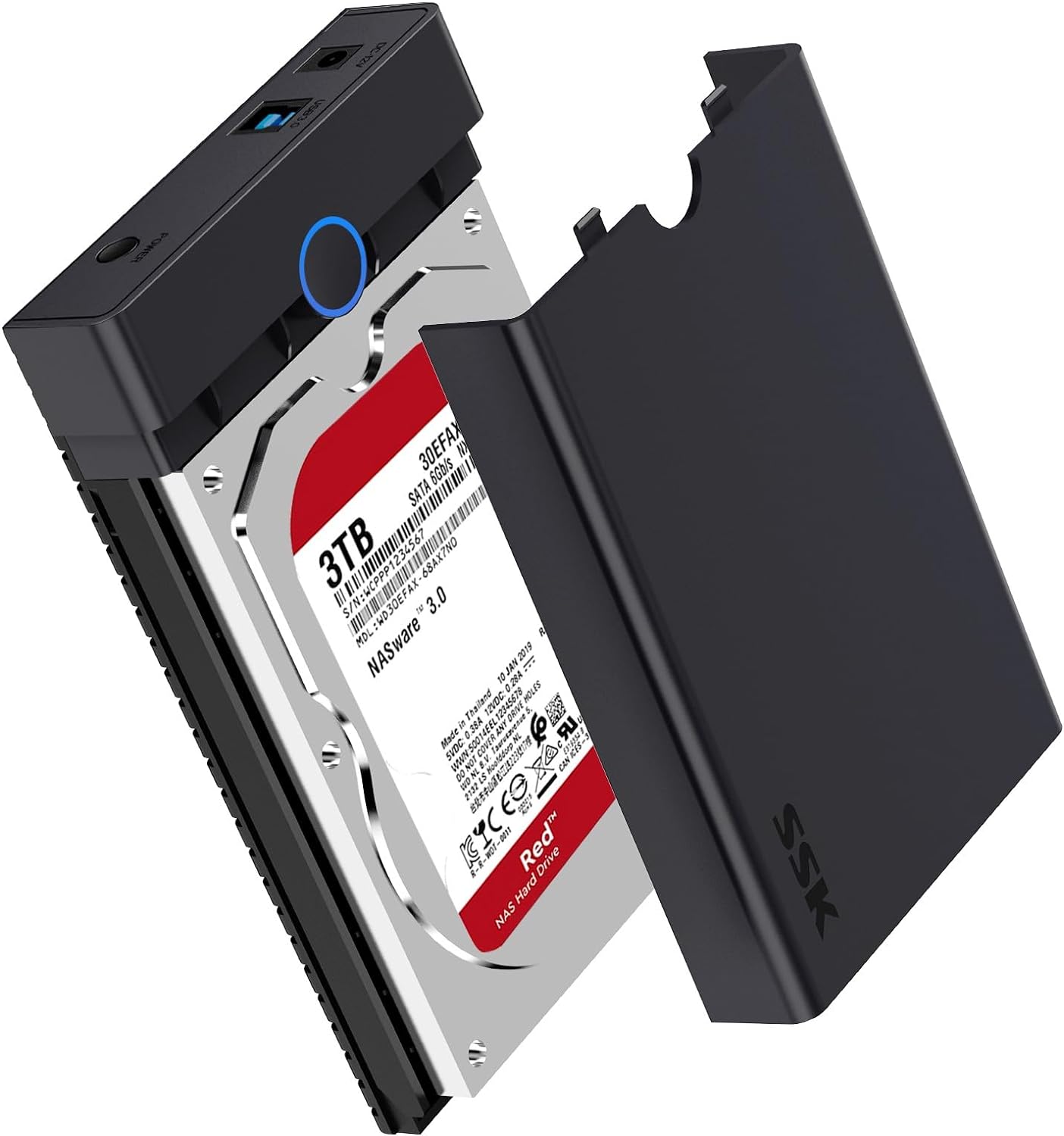 SSK Lay-Flat Hard Drive Dock - Up to 20TB
