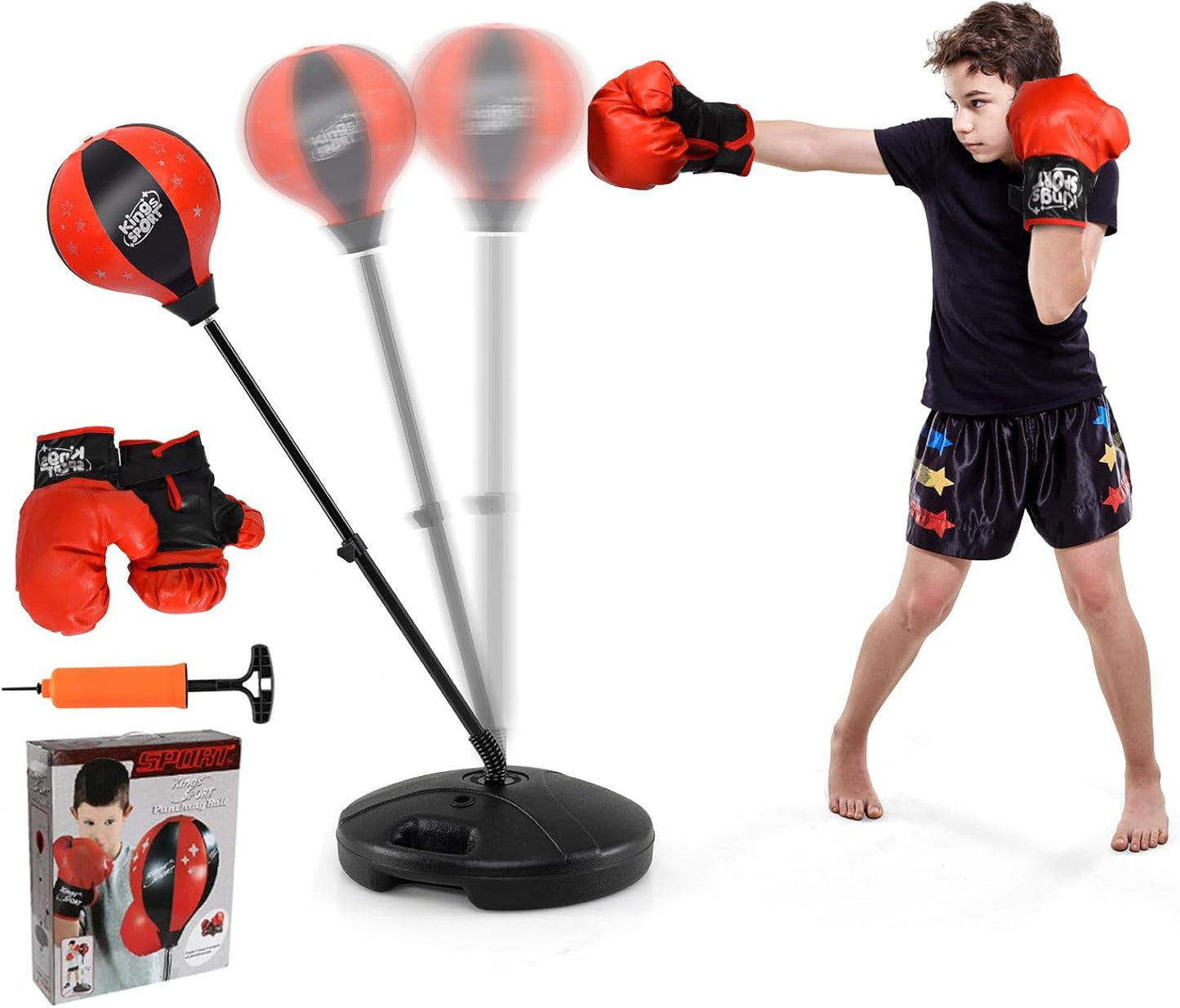 Inflatable Kids Punching Bag Set - Fun & Adjustable