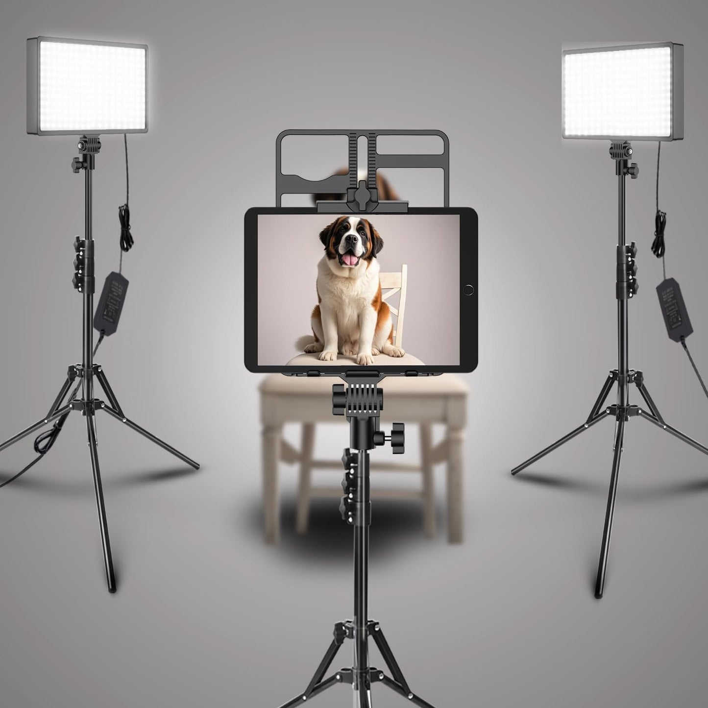 Dimmable Bi-Color LED Video Light Kit for Photography and Vlogging