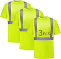 Hi Vis Safety Shirts for Men Reflective - High Visibility Work T-Shirt
