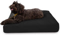 Tough Rectangle Pillow Large Dog Bed 40x34 - Obsidian Black