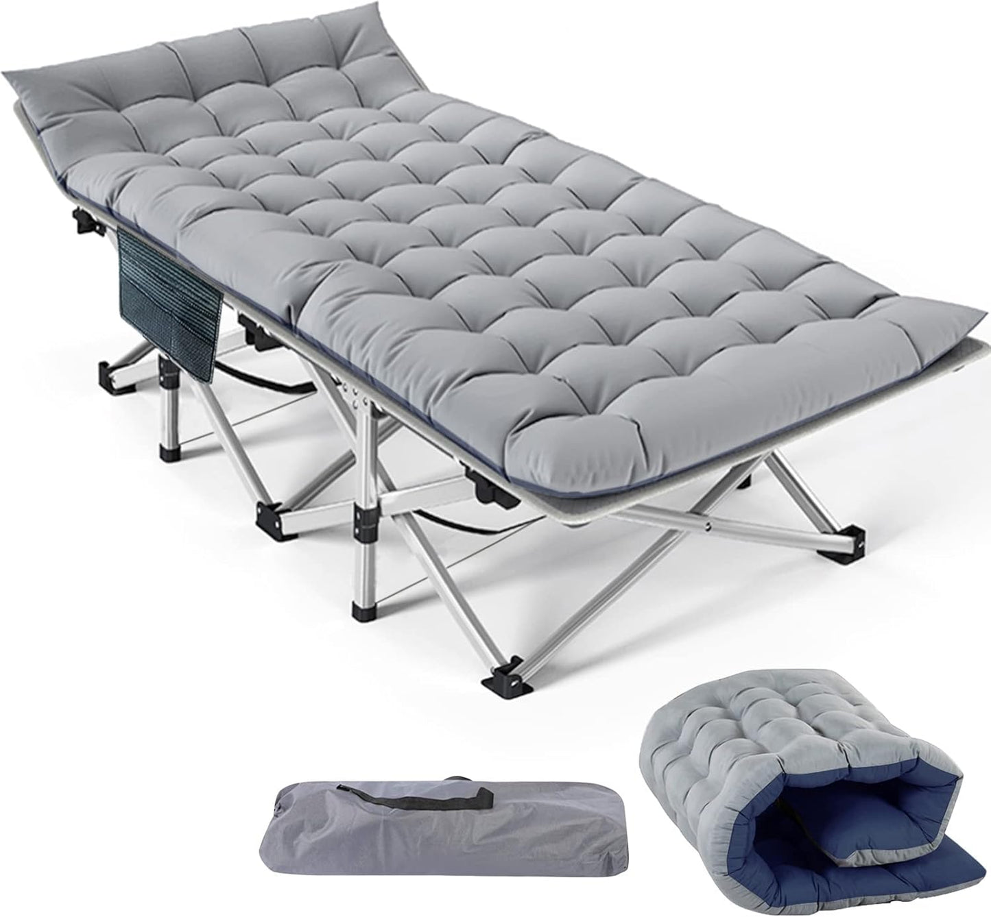Slsy Folding Camping Cot for Adults with Comfortable Pad