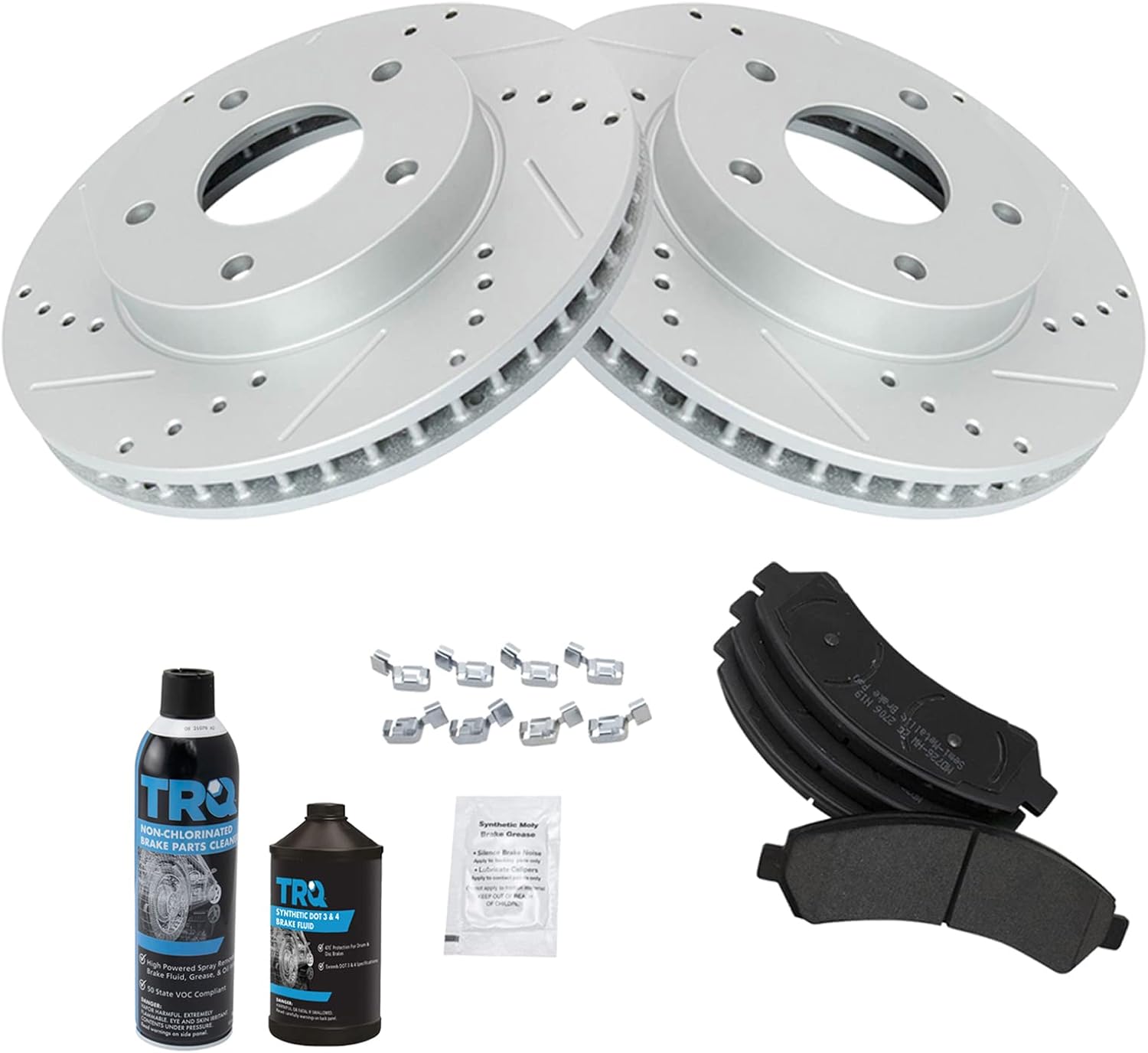TRQ Front Brake Pad & Rotor Kit for 97-05 Blazer & More