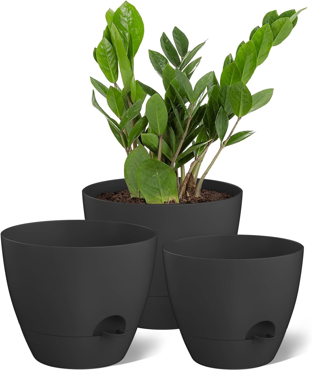 Self Watering Plant Pots with Drainage Holes for Indoor Outdoor Use