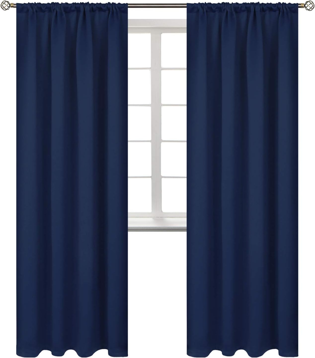 BGment Rod Pocket Blackout Curtains for Bedroom and Living Room