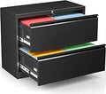 Lateral File Cabinet 2 Drawer - Heavy Duty Locking Steel Cabinet