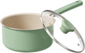 Redchef Ceramic Nonstick Saucepan with Lid, 2.5QT - Safe Nonstick Pot